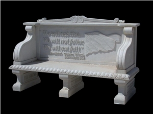 Customized Design Garden Marble Carved Bench Stone