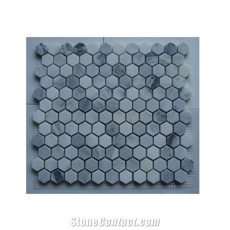Decorative Hexagon Mosaic Tiles Wall Mosaic For Sale