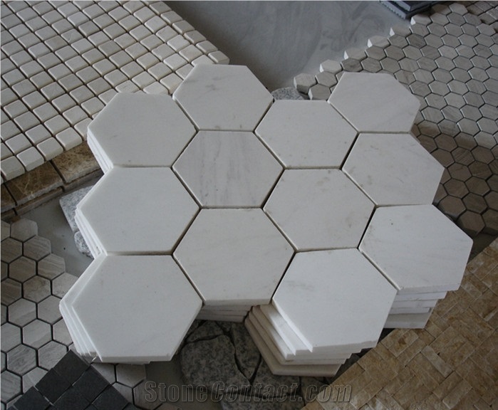 Decorative Hexagon Mosaic Tiles Wall Mosaic For Sale
