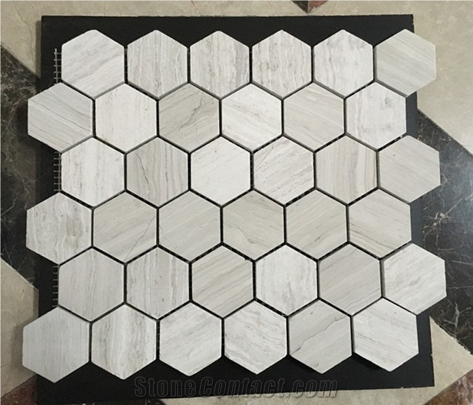 Decorative Hexagon Mosaic Tiles Wall Mosaic For Sale