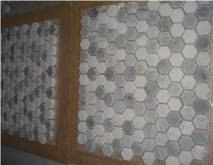 Decorative Hexagon Mosaic Tiles Wall Mosaic For Sale