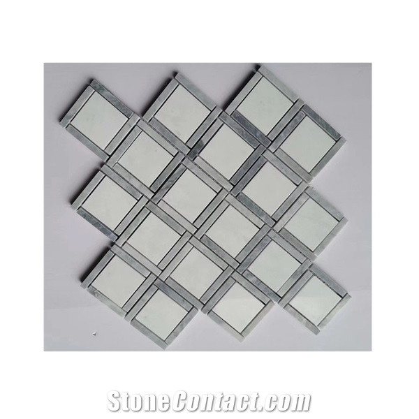 Mosaic Geometric Pattern Natural Marble Mosaic Tiles