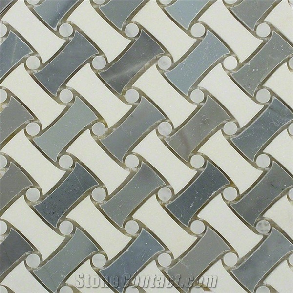 Mosaic Geometric Pattern Natural Marble Mosaic Tiles