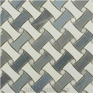 Mosaic Geometric Pattern Natural Marble Mosaic Tiles