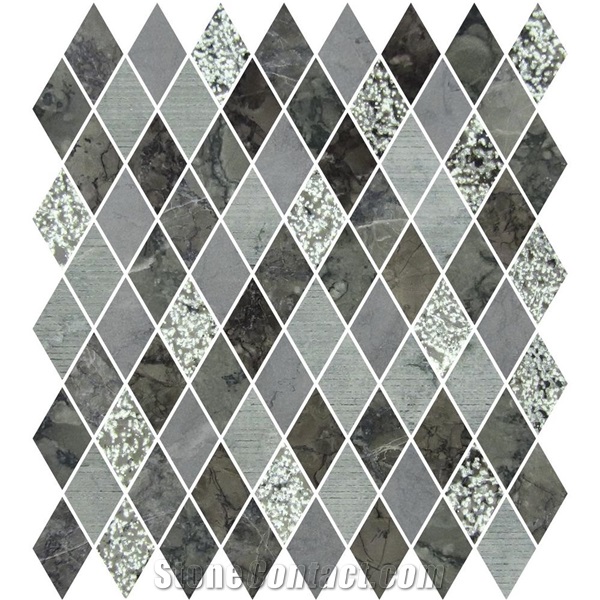 Mosaic Geometric Pattern Natural Marble Mosaic Tiles