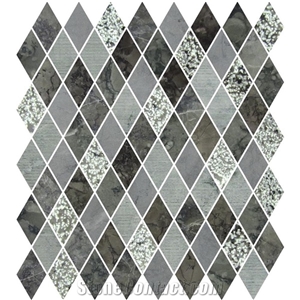 Mosaic Geometric Pattern Natural Marble Mosaic Tiles