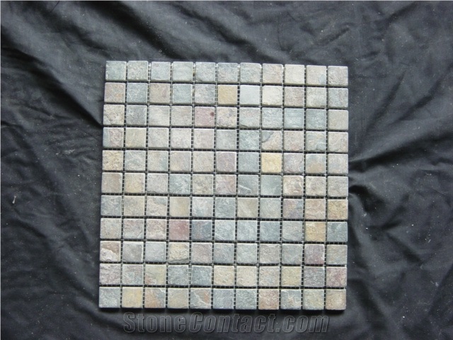 Mosaic Tiles Natural Slate Mosaic Pattern