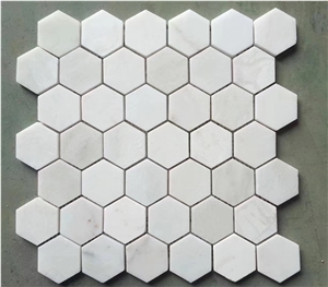 Natural Marble Mosaic Hexagon Pattern Mosaic Tiles