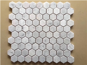 Natural Marble Mosaic Hexagon Pattern Mosaic Tiles