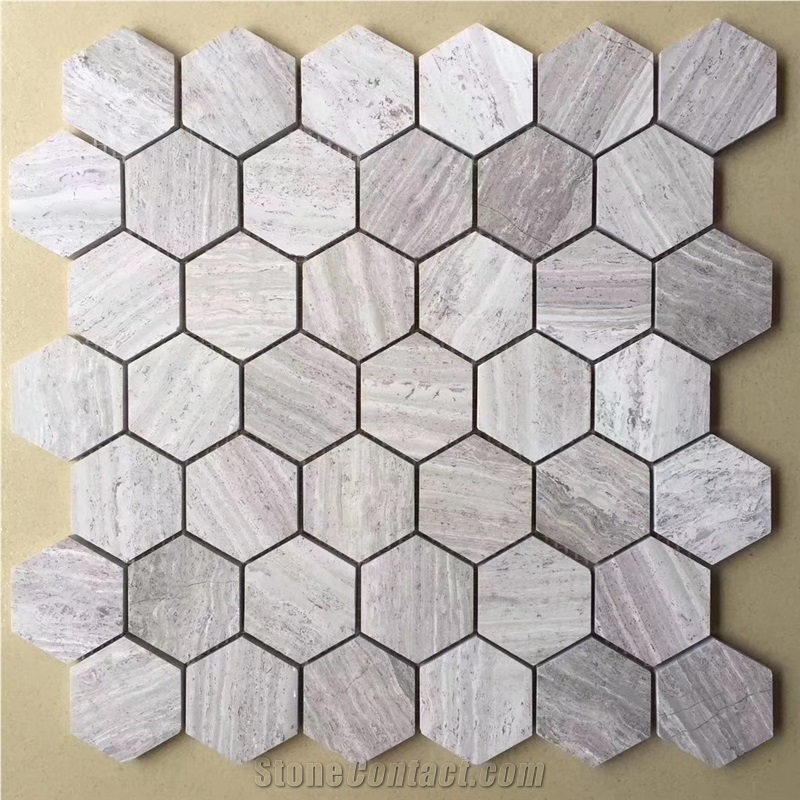 Natural Marble Mosaic Hexagon Pattern Mosaic Tiles