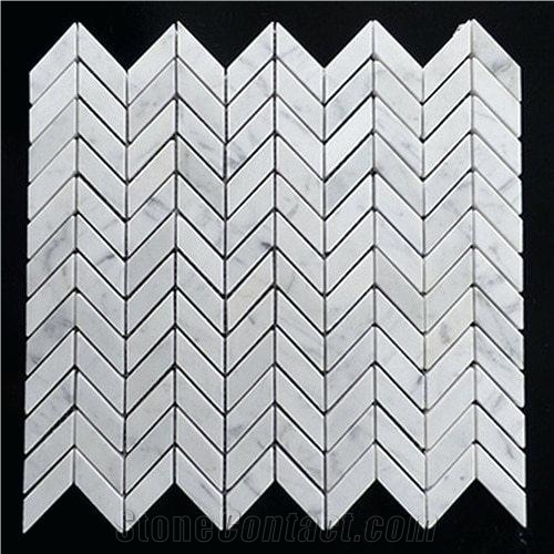 Natural Mosaic Tiles- Chevron Mosaic Pattern For Sale