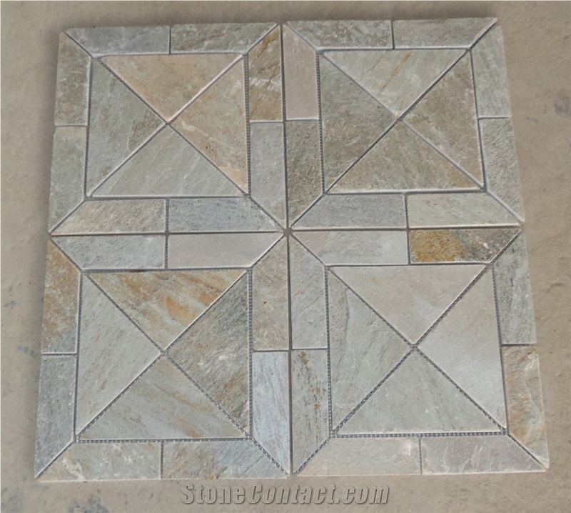 Natural Slate Mosaic Tiles Wall Mosaic For Sale