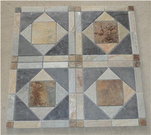 Natural Slate Mosaic Tiles Wall Mosaic For Sale