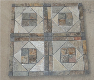 Natural Slate Mosaic Tiles Wall Mosaic For Sale