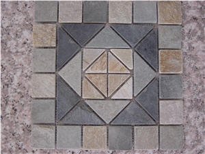 Natural Slate Mosaic Tiles Wall Mosaic For Sale