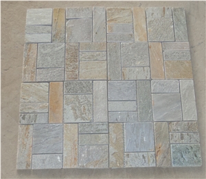 Natural Slate Mosaic Tiles Wall Mosaic For Sale