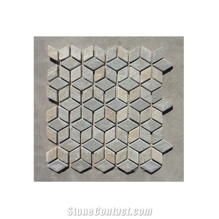 Natural Slate Pattern Floor Stone Mosaic Slate