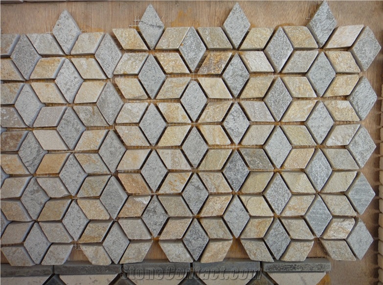 Natural Slate Pattern Floor Stone Mosaic Slate