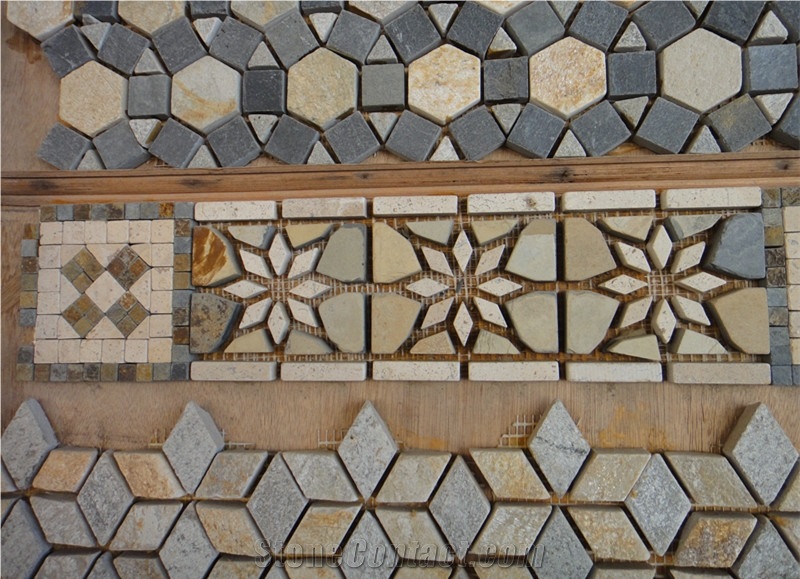 Natural Slate Pattern Floor Stone Mosaic Slate
