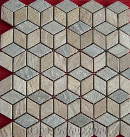 Natural Slate Pattern Floor Stone Mosaic Slate