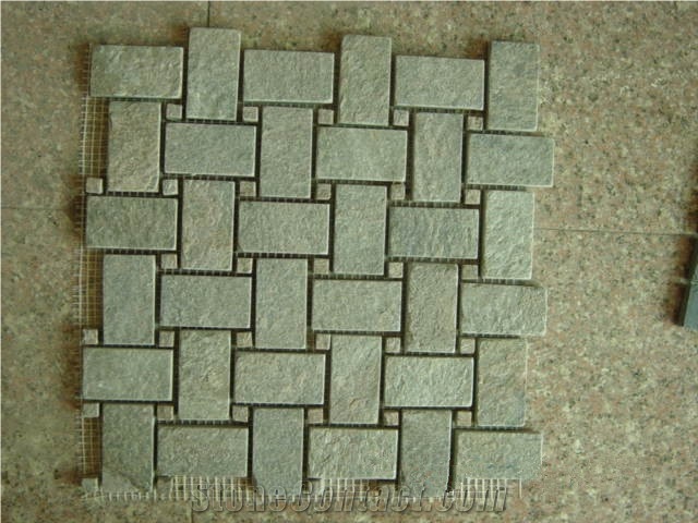 Natural Slate Pattern Floor Stone Mosaic Slate Mosaic
