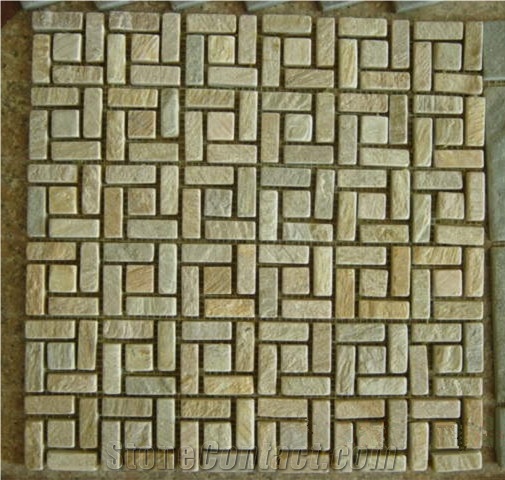 Natural Slate Pattern Floor Stone Mosaic Slate Mosaic