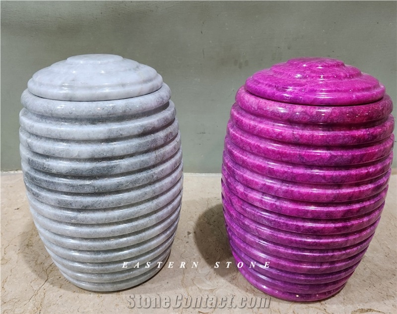 Himalayan White Marble Colored Cremation Urns