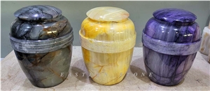 Himalayan White Marble Colored Cremation Urns