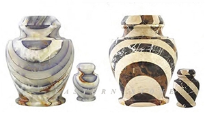 Himalayan White Marble Colored Cremation Urns