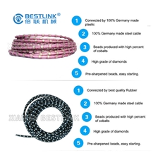 Construction For Marble Concrete Cutting Diamond Saw Wire