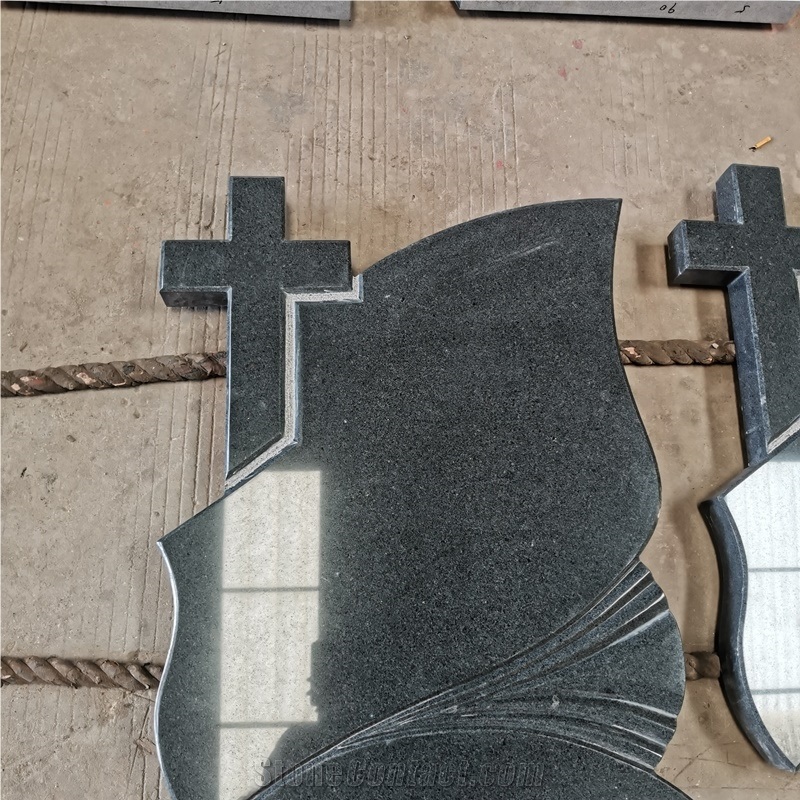Bulgarian Style Original G654 Granite Cross Headstones