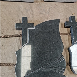 Bulgarian Style Original G654 Granite Cross Headstones