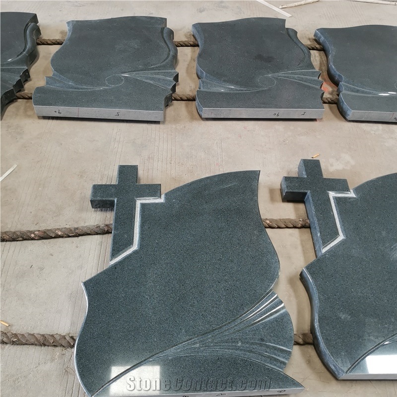 Bulgarian Style Original G654 Granite Cross Headstones