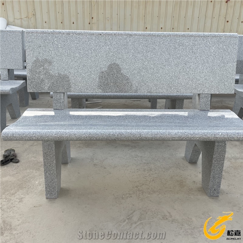 China Factory Silver Grey Granite Garden Benches