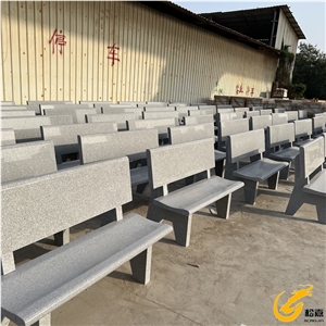 China Factory Silver Grey Granite Garden Benches