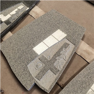 China G603 Grey Granite Bulgarian Cross Headstones