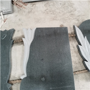 China Impala Black Granite Bulgarian Style Headstones