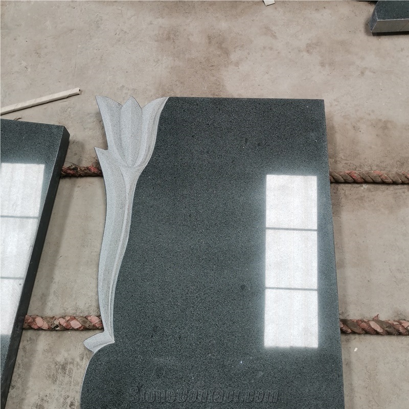 China Impala Black Granite Bulgarian Style Headstones