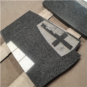 China New G654 Granite Bulgarian Style Cross Headstones