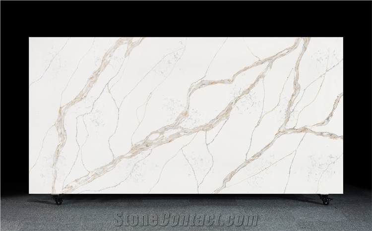 Calacatta Gold Quartz For Kitchen Countertop