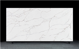 Detail Quartz Slab Grey Black Veins For Calacatta White