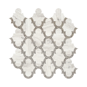 Ash Wood Marble Wall Mosaic, Water-Jet Pattern Mosaic For Bathroom&Kitchen