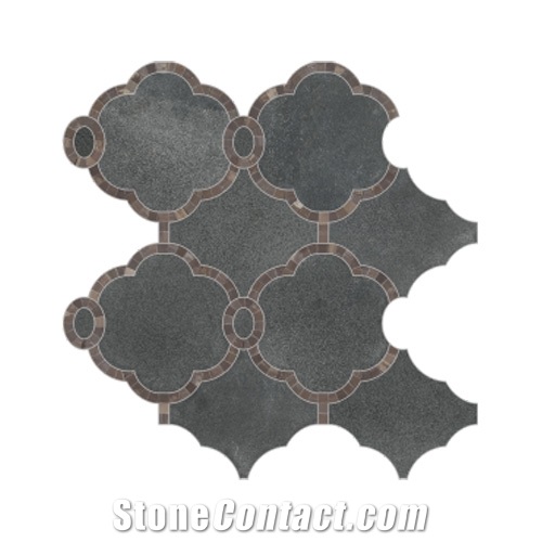 Ash Wood Marble Wall Mosaic, Water-Jet Pattern Mosaic For Bathroom&Kitchen