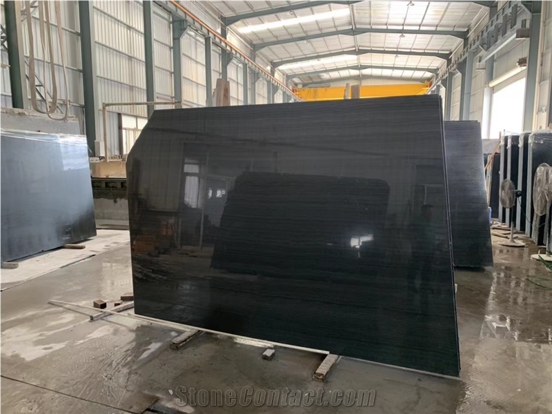 Black Wooden Marble Slab&Tiles For Hotel Project