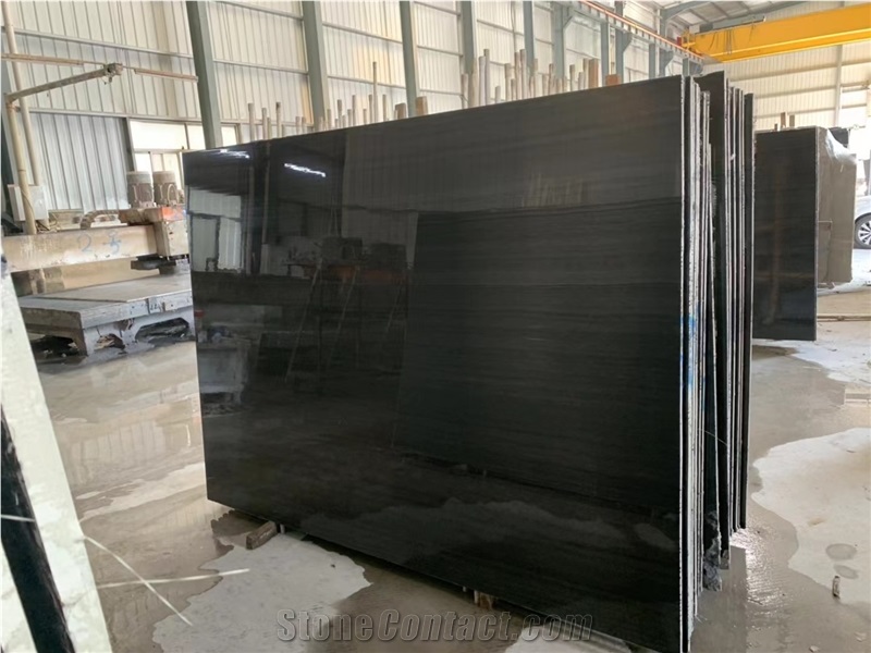 Black Wooden Marble Slab&Tiles For Hotel Project