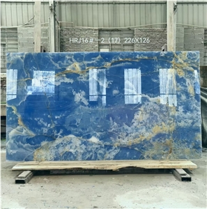 Blue Onyx Slab For Wall Background