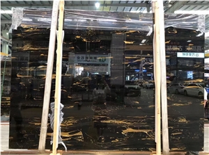 Century Black Ice Flower Marble Slab&Tiles For Project