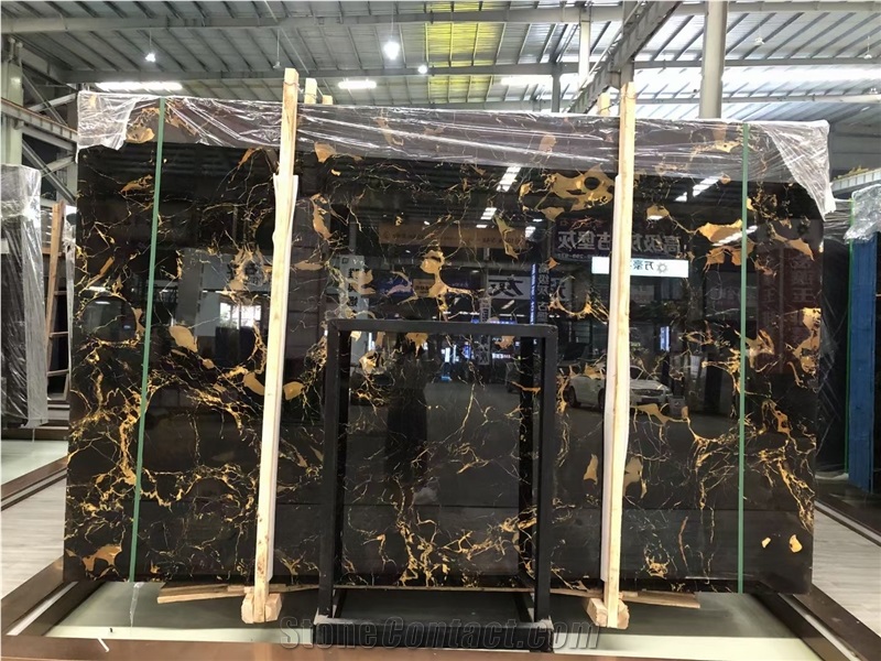 Century Black Ice Flower Marble Slab&Tiles For Project