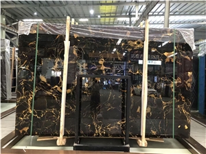 Century Black Ice Flower Marble Slab&Tiles For Project