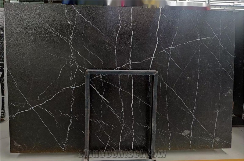 China Marquina Marble Stairs With Leathering Surface